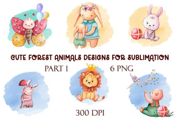 Download Cute Forest Animals Designs Sublimation - Forest animal Collection
