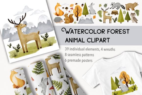 Download Watercolor Forest Animals - Forest animal Collection