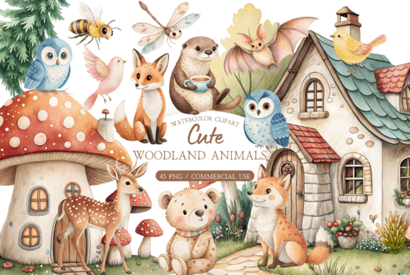 Download Rustic Forest Animals Clipart PNG - Forest animal Collection
