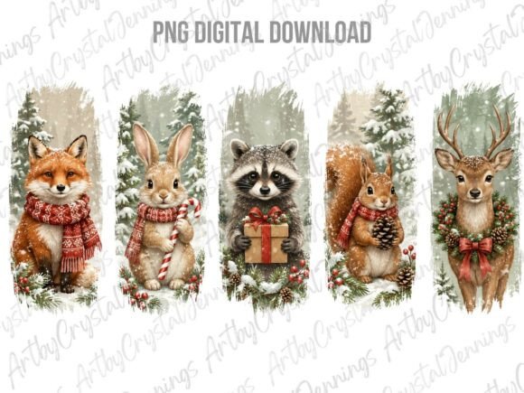 Download Christmas Forest Animal Brushstroke PNG - Forest animal Collection
