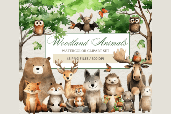 Download Forest Animals Clipart Bundle - Forest animal Collection