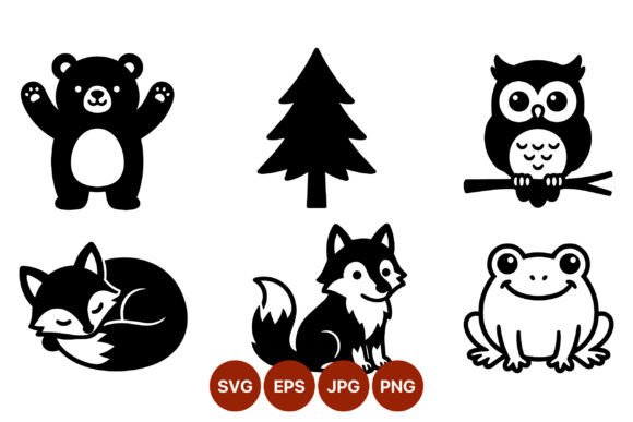 Download Cute Forest Animals Vector Art - Forest animal Collection
