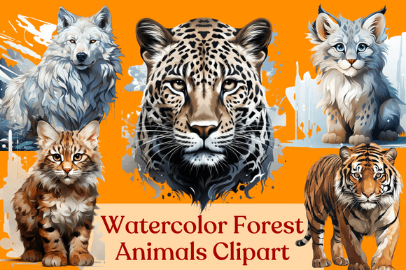 Download Watercolor Forest Animals Clipart - Forest animal Collection