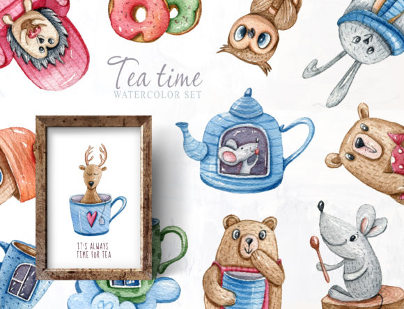 Download Watercolor Cute Forest Animals Clipart - Forest animal Collection