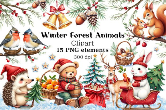 Download Winter Forest Animals Clipart, PNG - Forest animal Collection