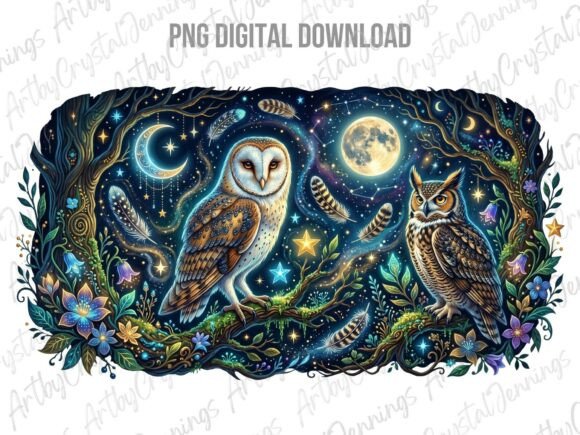 Download Celestial Night Owl Forest Animal PNG - Forest animal Collection