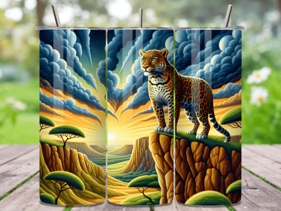 Download Jaguar Sunset Savannah Tumbler Wrap - Premium Resources