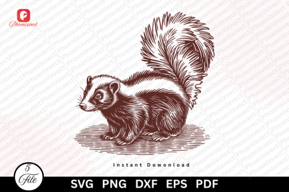 Download Forest Animal Hand Drawn Skunk SVG PNG - Drawn Collection