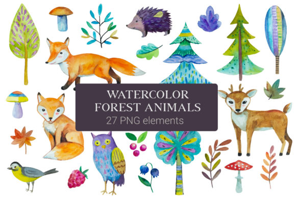 Download Watercolor Forest Animals - Forest animal Collection