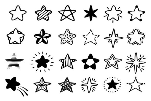 Download Hand-drawn Stars - Drawn Collection